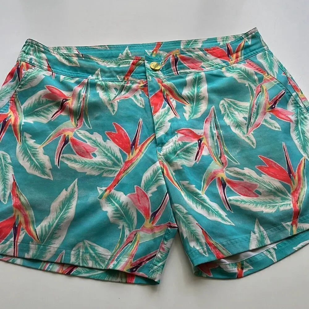 Chubbies Brief Lined Tropical Floral Swim Trunks Mens L 6 Inseam